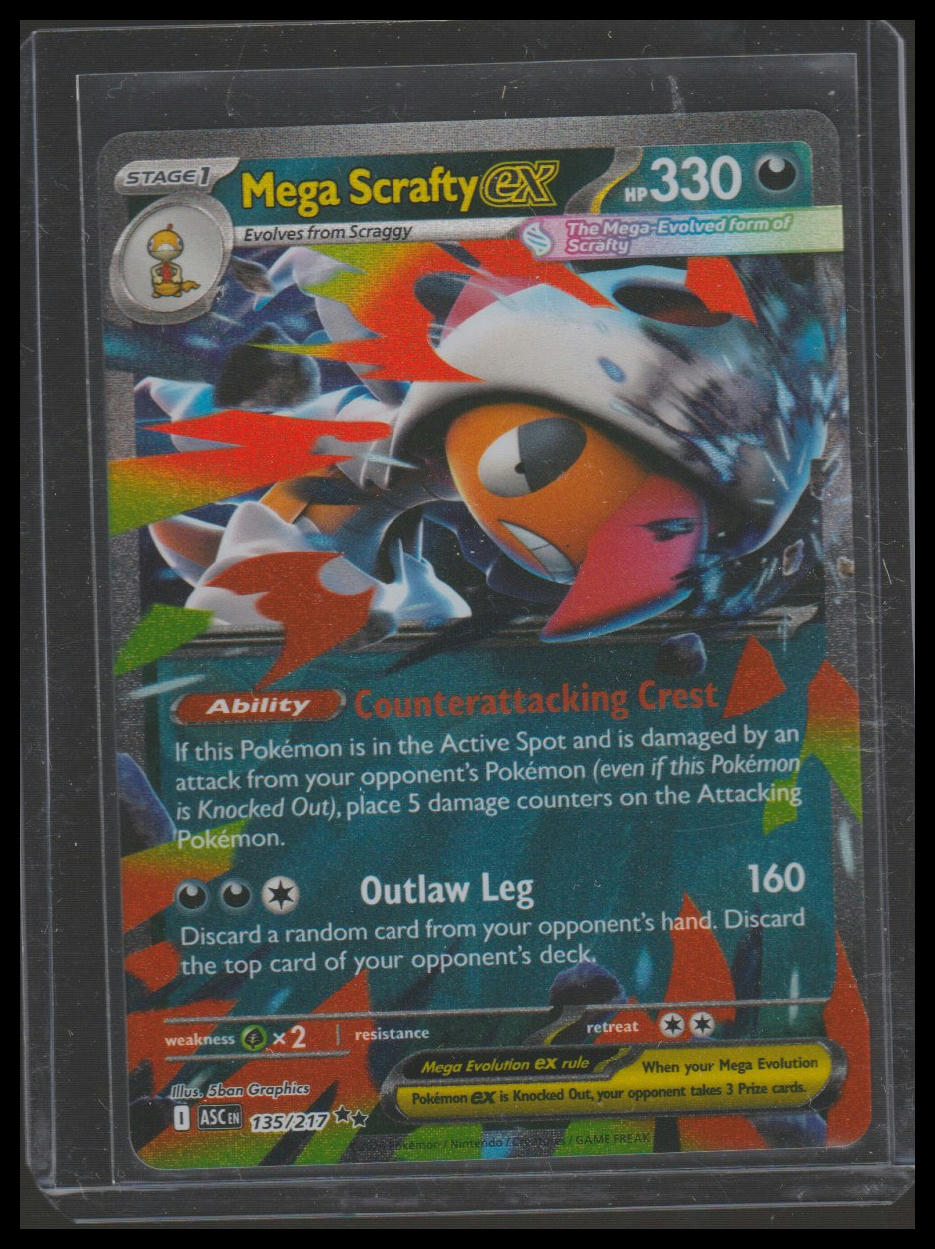 ME: Ascended Heroes #135/217 Mega Scrafty ex