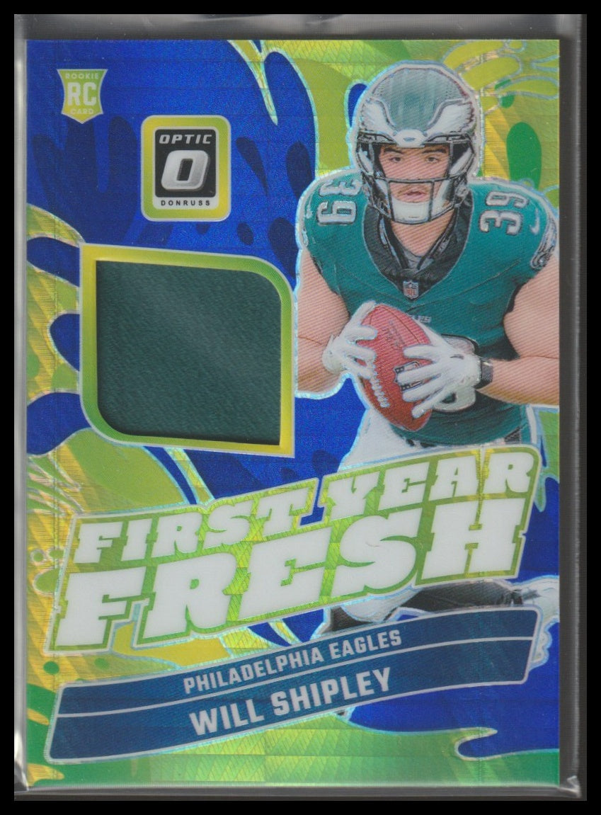 2024 Donruss Optic #FYF-WSY Will Shipley First Year Fresh Blue Hyper