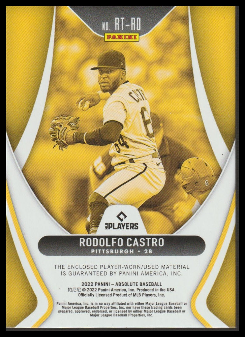 2022 Panini Absolute #RT-RO Rodolfo Castro Rookie Threads Retail