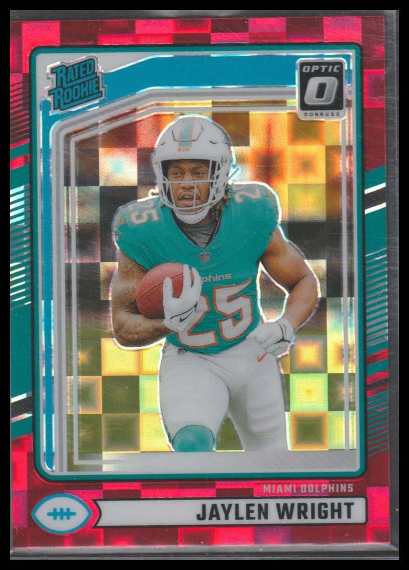 2024 Donruss #344 Jaylen Wright Optic Rated Rookies Preview Red Pandora