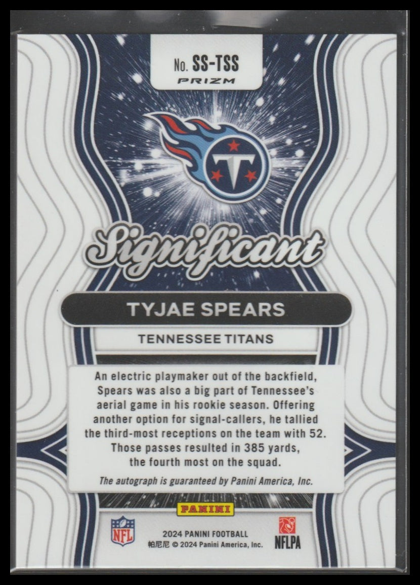 2024 Panini Prizm #SS-TSS Tyjae Spears Significant Signatures