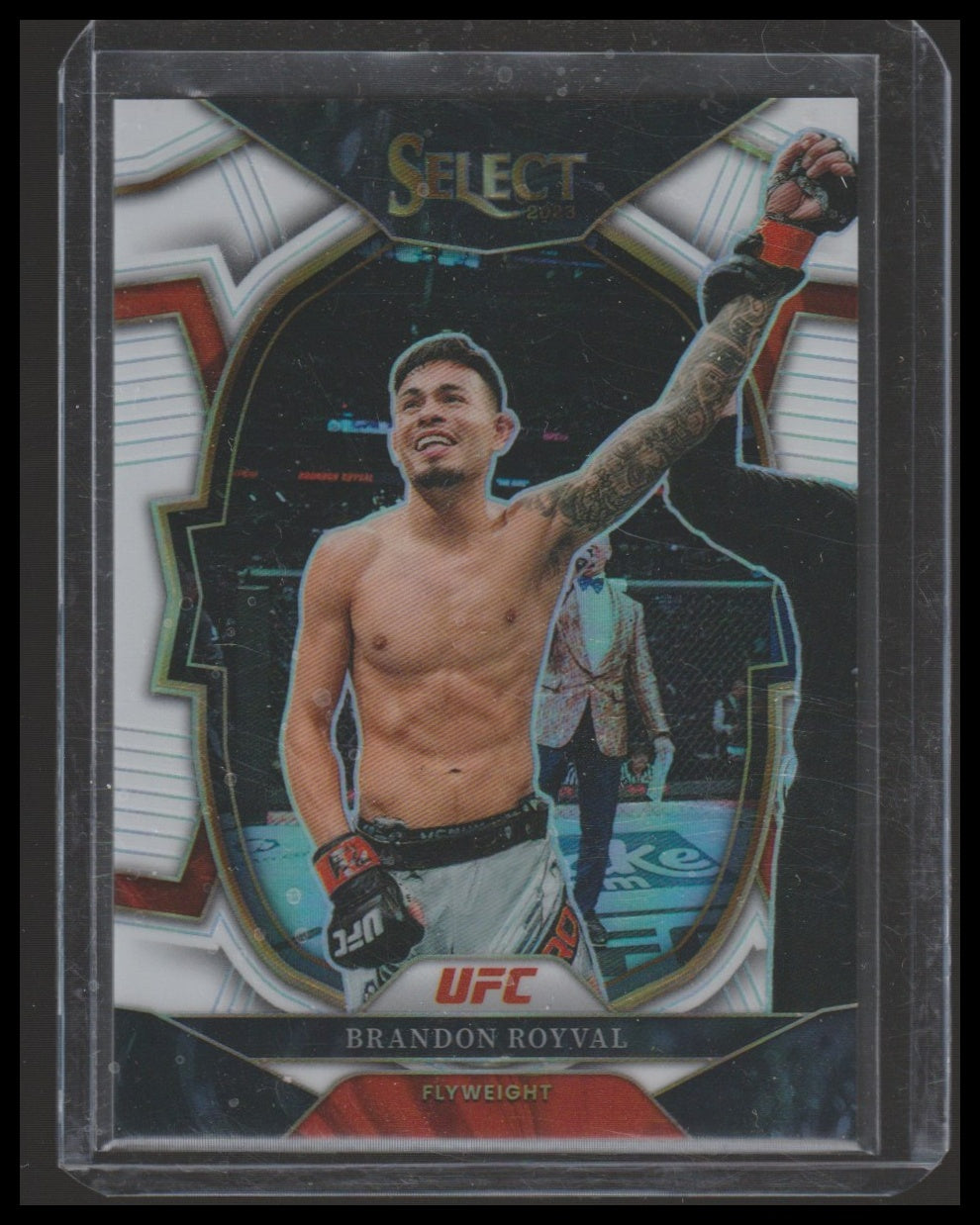 2023 Panini Select UFC #30 Brandon Royval White Prizms #/125