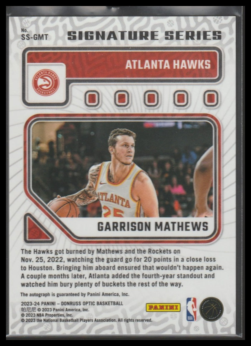 2019-20 Donruss #SS-GMT Garrison Mathews Signature Series