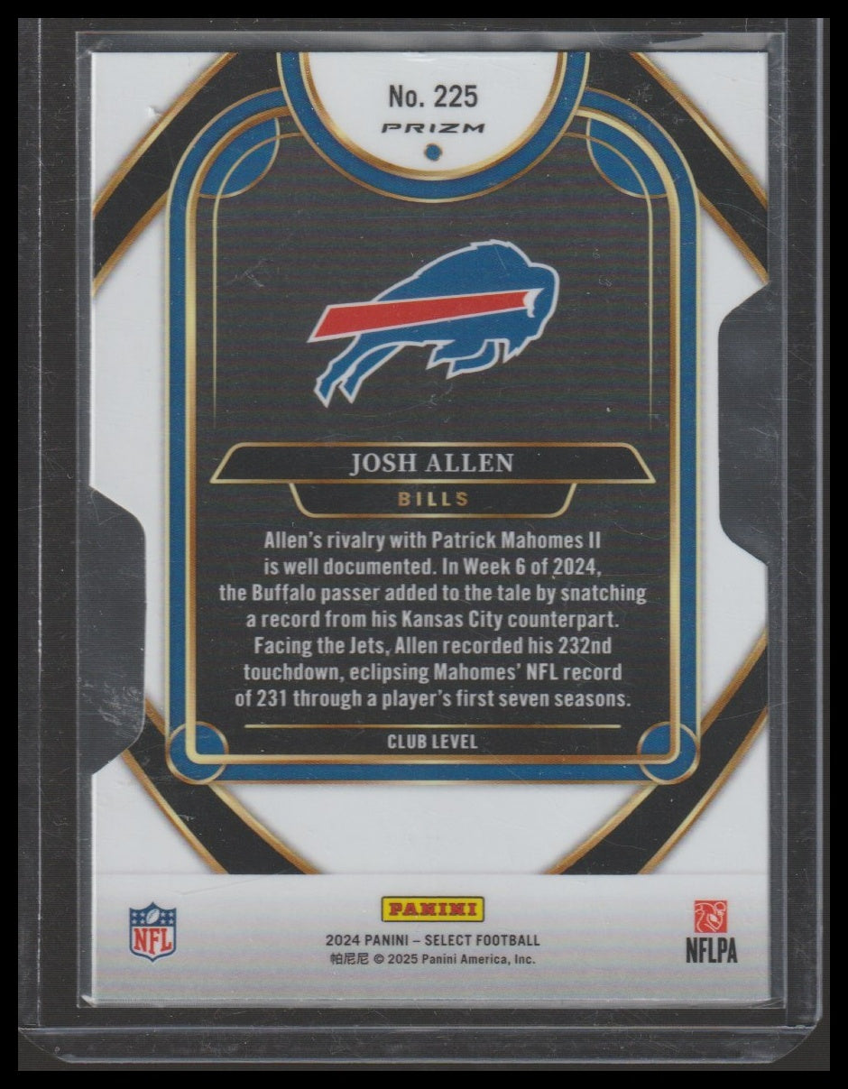 2024 Panini Select #225 Josh Allen Silver Prizm Die Cut