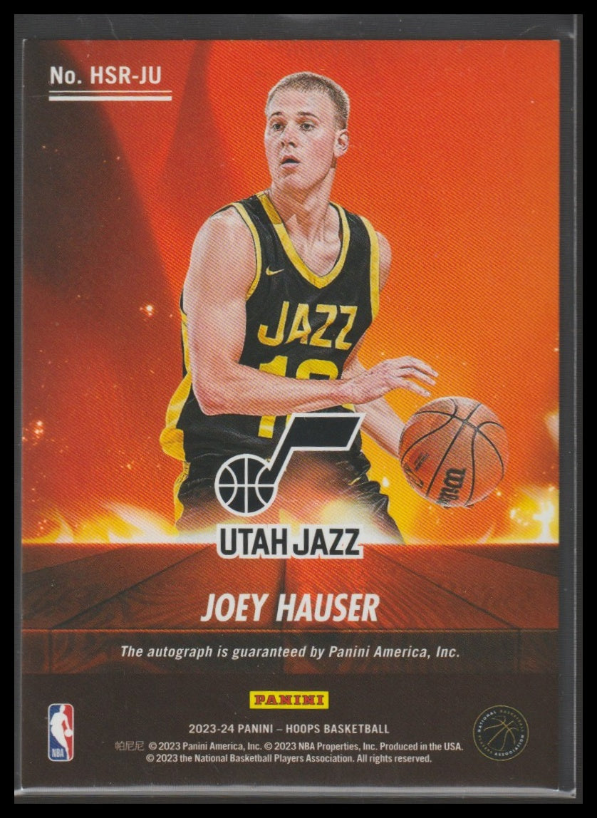 2023-24 Hoops #HSR-JU Joey Hauser Hot Signatures Rookie