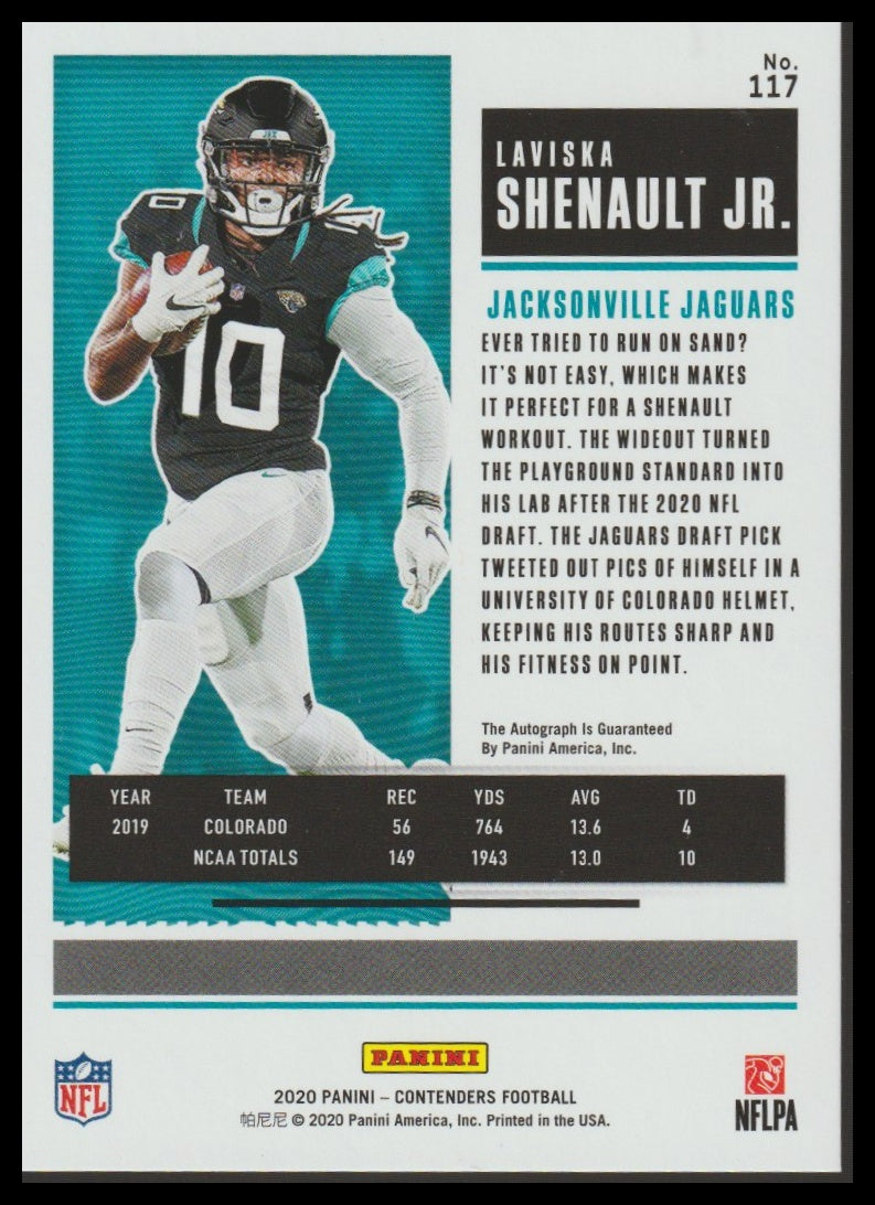 2020 Panini Contenders #117b Laviska Shenault Jr. Rookie Ticket RPS Variation
