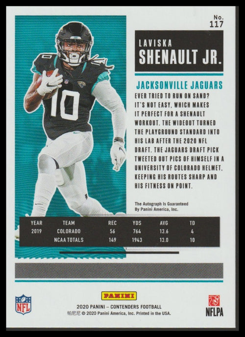 2020 Panini Contenders #117b Laviska Shenault Jr. Rookie Ticket RPS Variation