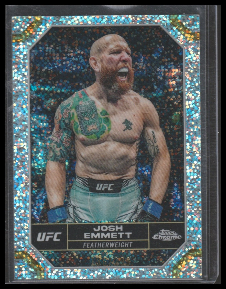 2024 Topps Chrome UFC #100 Josh Emmett Speckle #/299