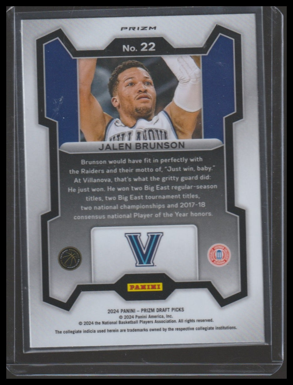 2024 Panini Prizm Draft Picks #22 Jalen Brunson Prizms Red Ice