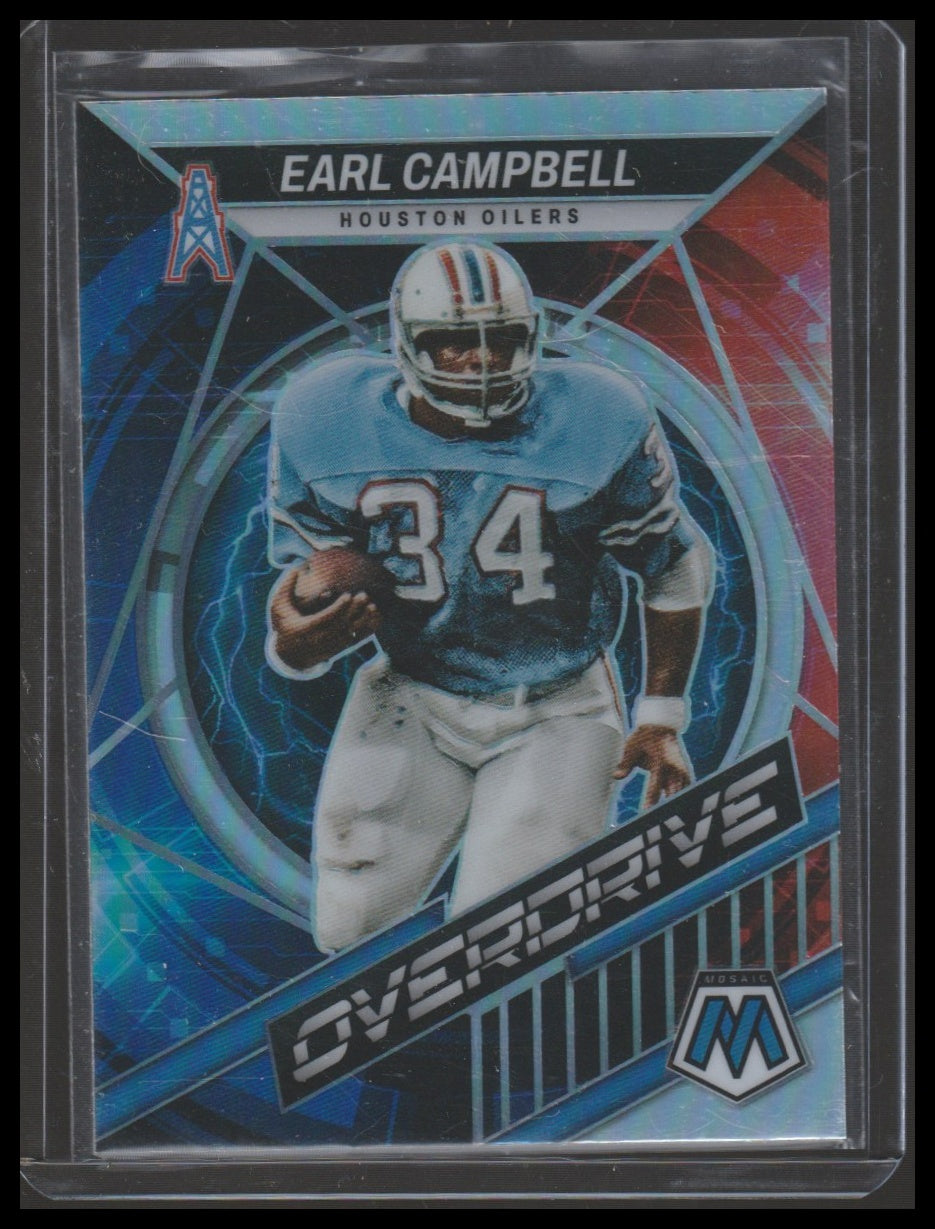 2022 Panini Mosaic #OS-19 Earl Campbell Overdrive Silver