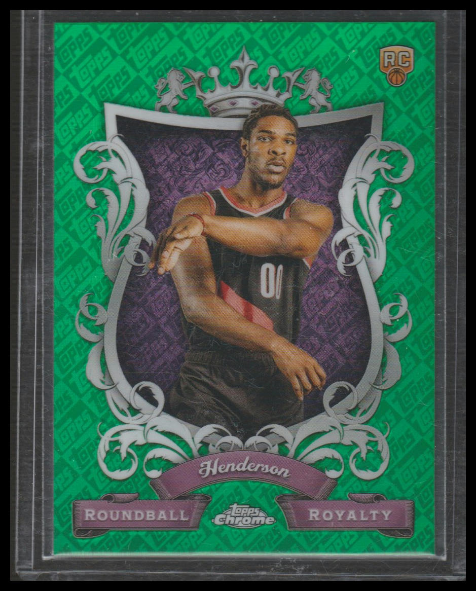 2023-24 Topps Chrome #RR-28 Scoot Henderson Roundball Royalty Green Topps