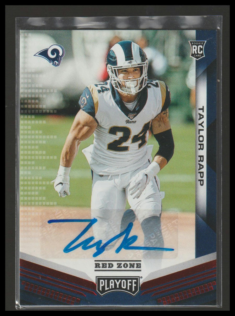 2019 Panini Playoff #275 Taylor Rapp Rookies Autographs Red Zone