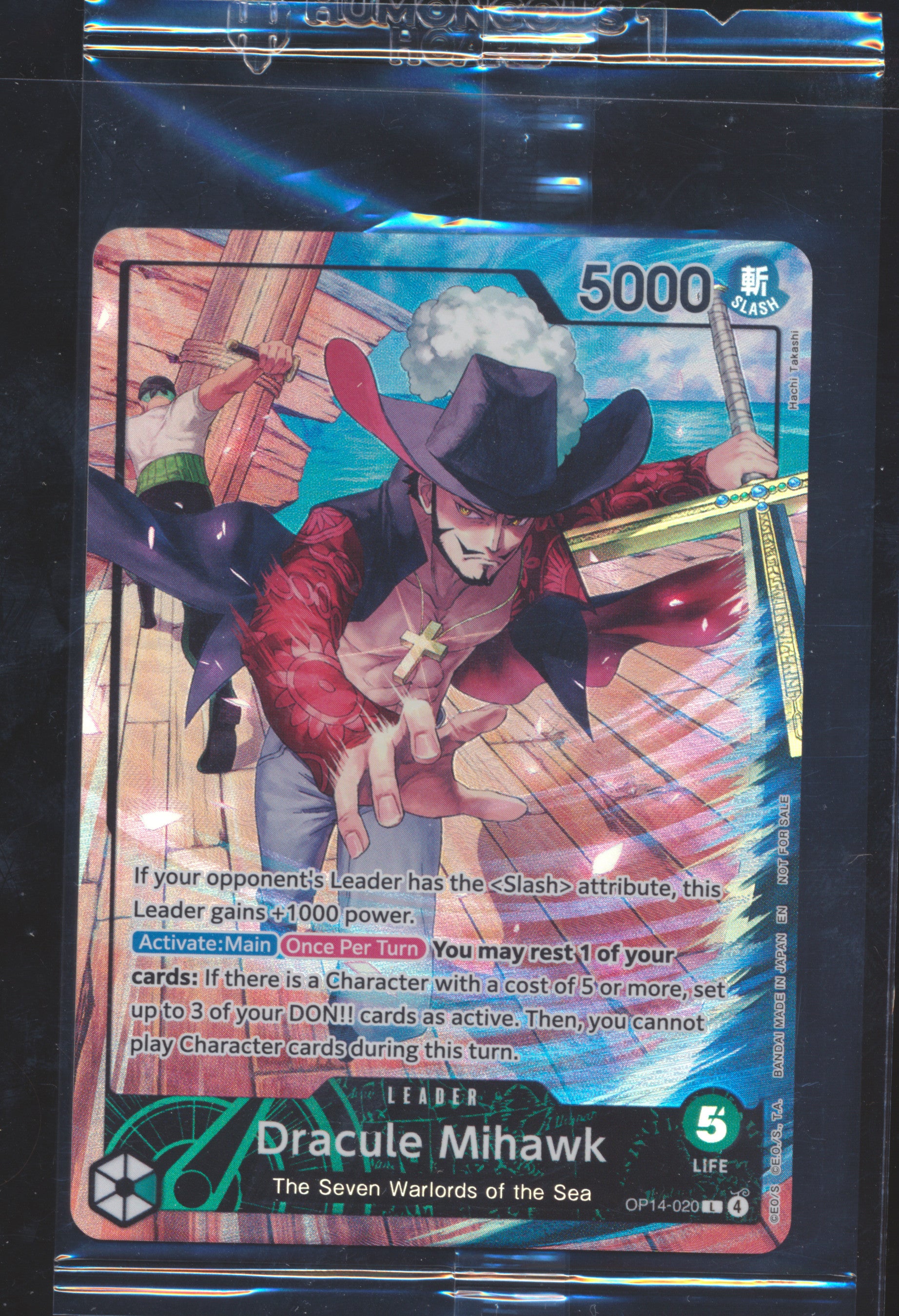 One Piece Promotion Cards #OP14-020 Dracule Mihawk (2026 PSA Magazine Promo)
