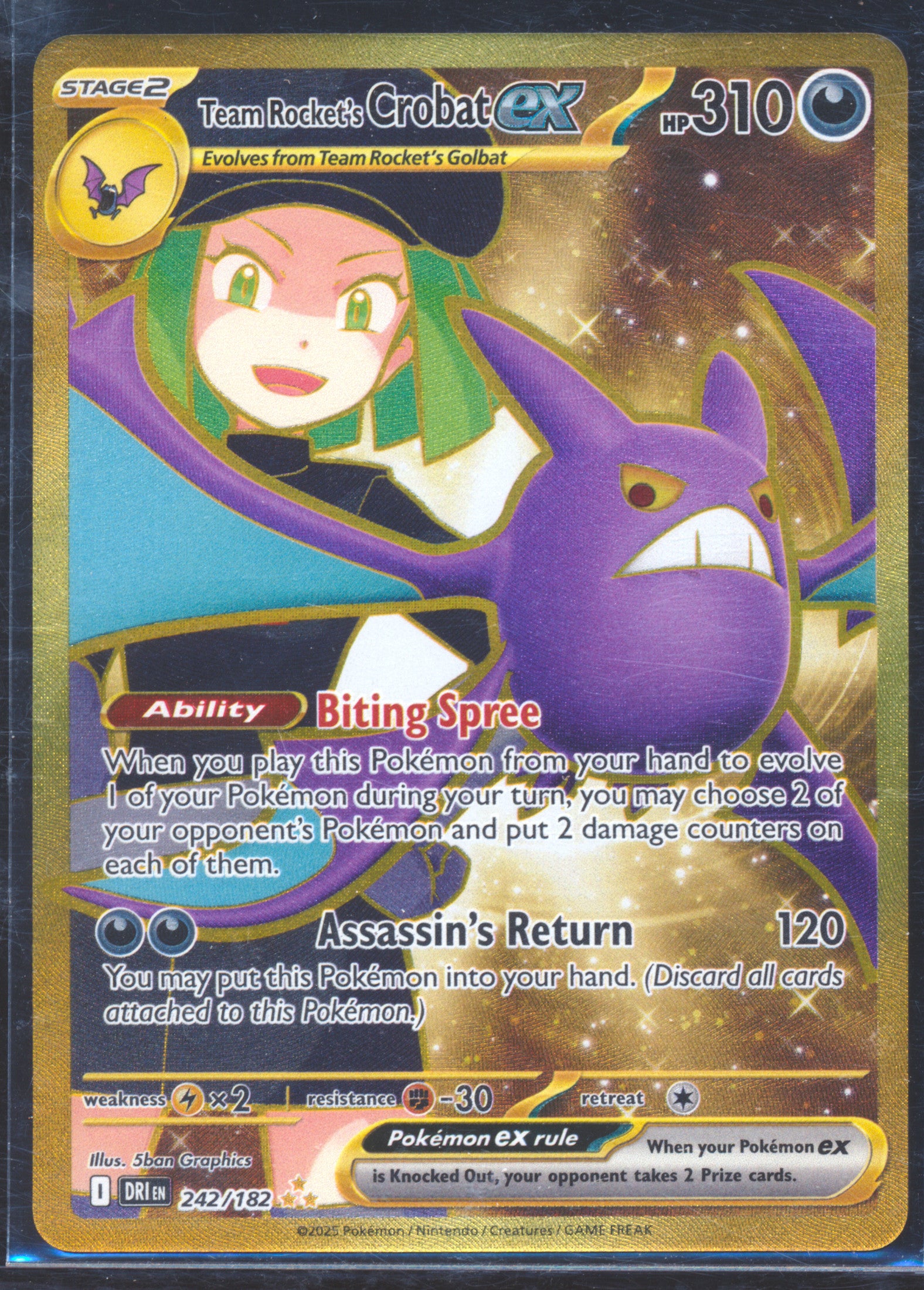 SV10: Destined Rivals #242/182 Team Rocket's Crobat ex